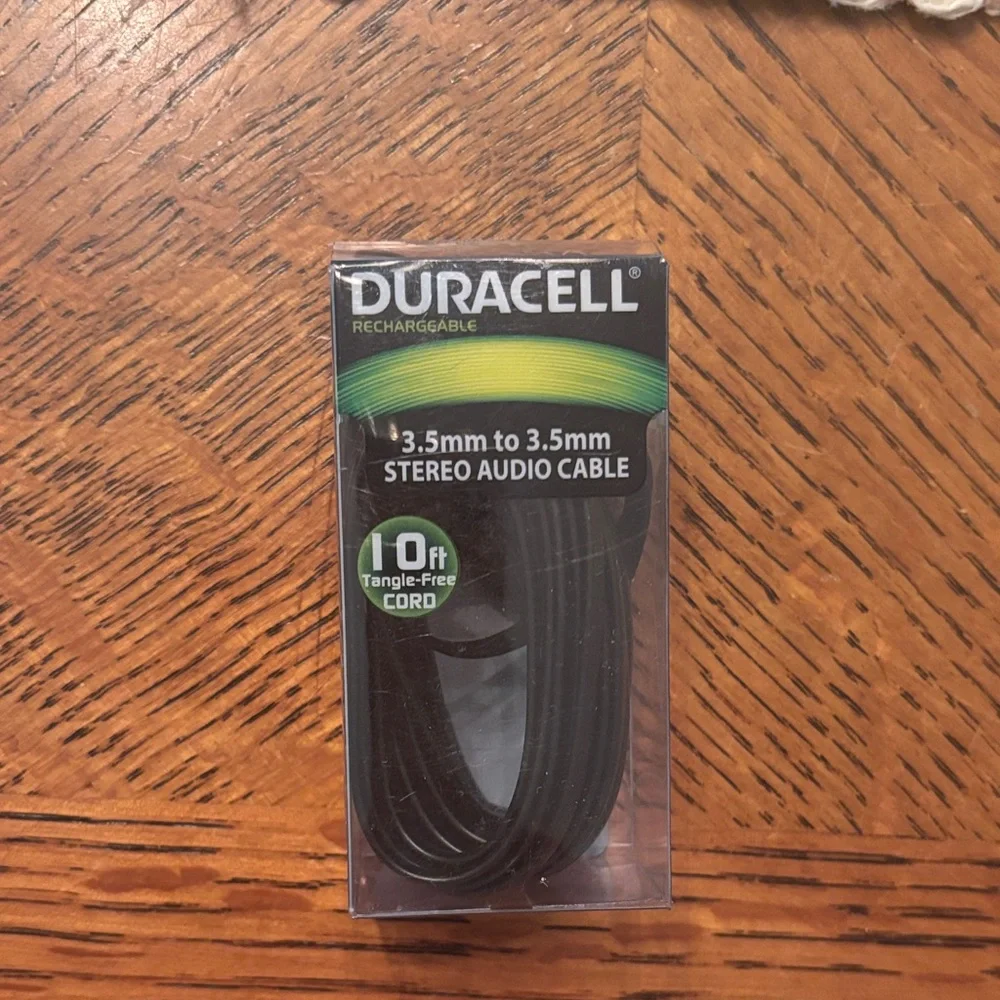 Duracell Black 3.5mm Stereo Audio Cable
